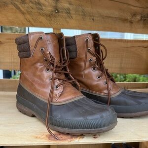 Sperry Men's Tan and Dark Brown Rain Boots